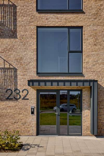 Stålprofiler på rad og rækkehuse, Sofiendal Enge, Poul Anker Bechs Vej 232, 9200 Aalborg SV